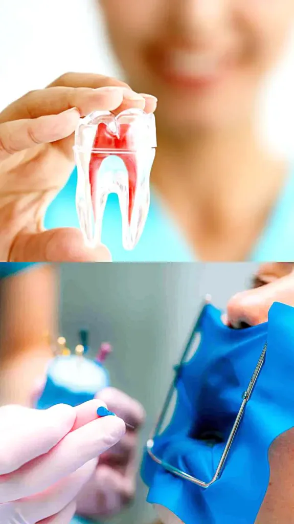 Imagen de un implante dental en proceso, con un profesional odontológico manipulando la pieza en un entorno clínico, destacando la atención especializada en odontología en campusodontologico.com.
